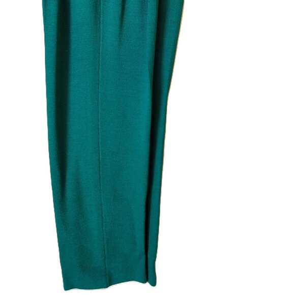 St. John Collection Santana Knit Green Pants Pockets Pleated Front Size 8 - Picture 5 of 9